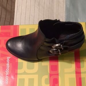 BareTraps Black Ankle Booties with Side Buckle
